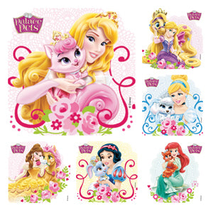 Stickers -  (100pk) Disney Palace Pets Princess