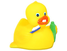 Toys - Ducks w/Toothbrush 2.5"H Yellow (24)