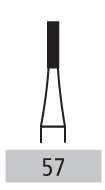 Carbide Burs - # 57 Plain Cut Flat Fissure