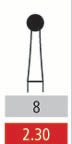 Surgical Burs - 8 Round FG - 10 Pack