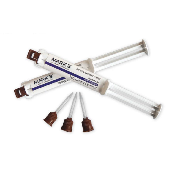 Temporary Cement NE Automix Syringe 5ml. 2/bx. + 20 Mixing Tips - MARK3 ***COMPARES TO: TempBond NE, Temp-Grip, NexTemp and Rely-X Temporary***