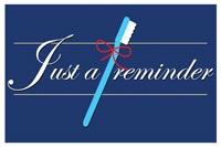 Recall Card - Remind Blue Brush Laser 4-Up (200)