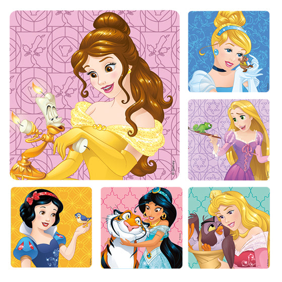 Stickers - Princess Asst 2.5x2.5  (100pk)