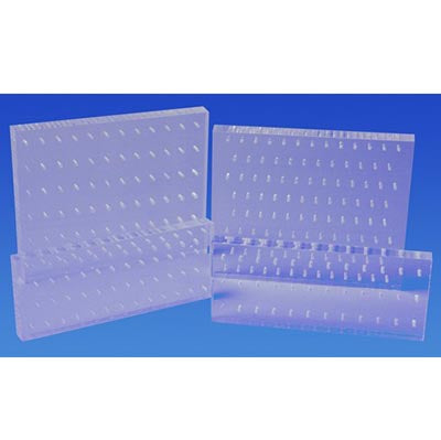 Bur Blocks With Boxes - Clear Plexiglass - 72 Hole