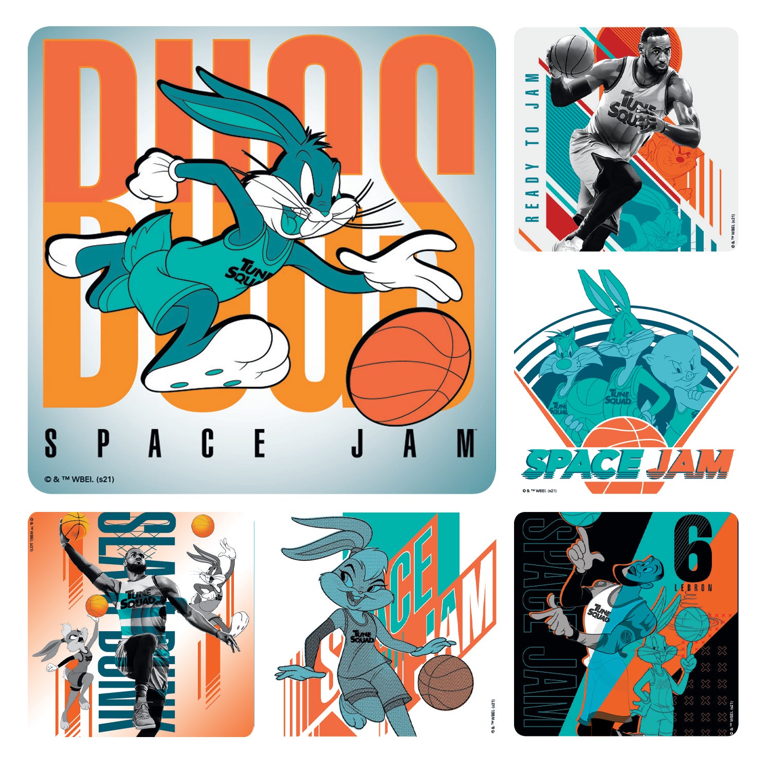 Stickers - Space Jam, A New Legacy (100pk)