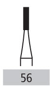 Carbide Burs - # 56 Plain Cut Flat Fissure