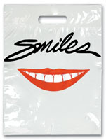 Bags - 2 Color Smiles Red Lips Large 9x13 (100)