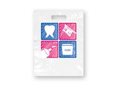 Bags - 2 Color Four Boxes Small 7.5x9 (100)