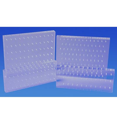 Bur Blocks With Boxes - Clear Plexiglass - 36 Hole