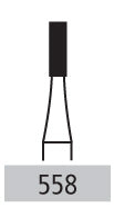 Surgical Burs - 558 Cross Cut Flat Fissure FG  - 10 Pack