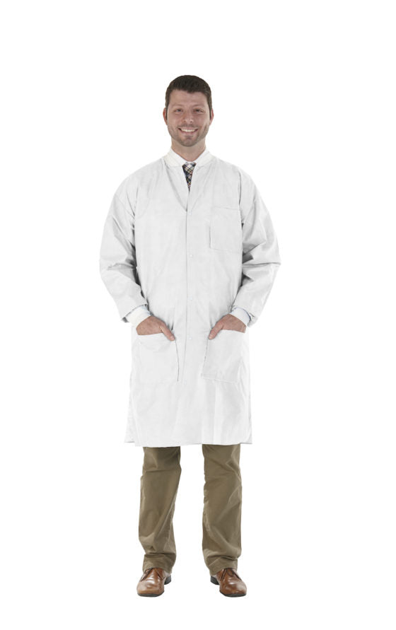 High Performance lab coats, White Frost, Medium, 12/bg