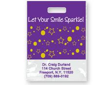 Bags - 2 Color Smile Sparkle Imprint 9x13 (500)