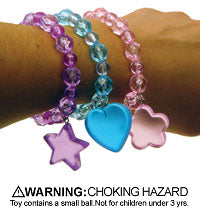 Bracelets - Childrens Pendant Bead Assortd (24)