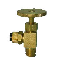 DCI #0872 - Right Angle Needle Valve 1/4" X 1/8"