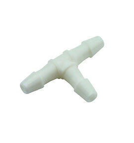 Dci #0083 - 1/8" White Plastic Barb Tee (Pkg 10)