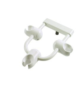 DCI #8241 - White Powder Coat Bar And 3 Asepsis Standard Holders