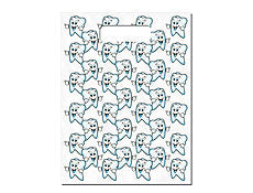 Scatter Bag - Cute Tooth Guy Clear 7x10 (100)