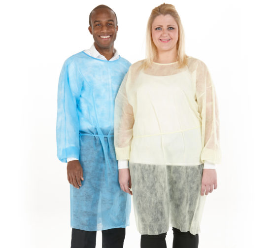 Form-Fit Isolation Gown, Bright Blue, X-Large, 12/bg