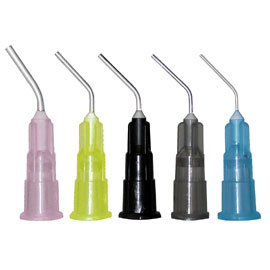 Dynarex Pre-Bent Flow Tips, 20G - Flow-Sealant Tips, Black (100Pk.)